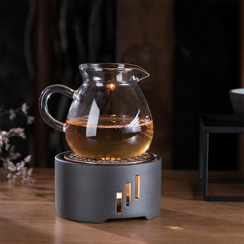KerDejar Soporte de vela de cerámica para el hogar calentador de té de la estufa del calentador de té para el hogar 