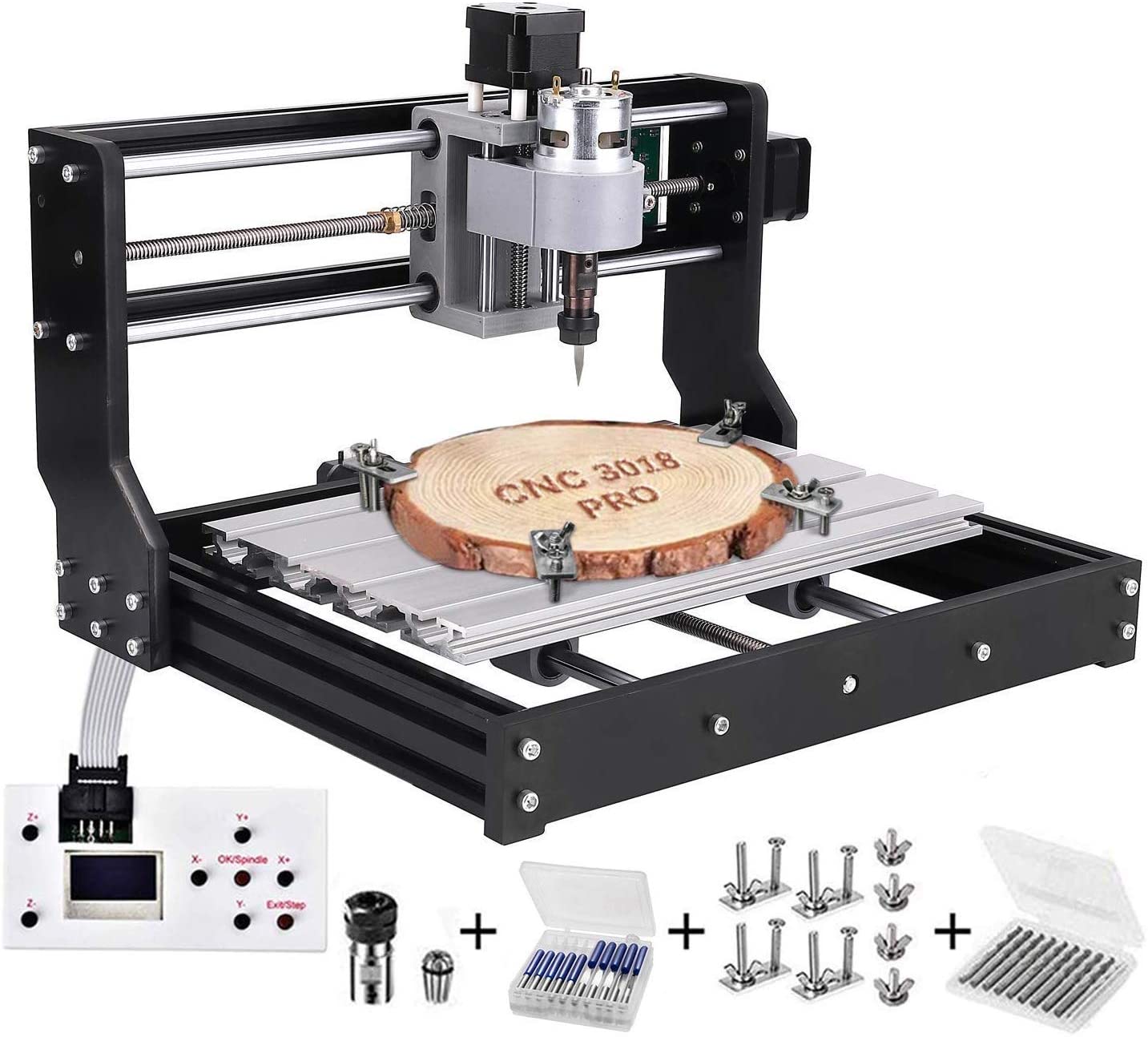 Details about   New CNC 3018 Pro DIY 3 Axis Milling Cutter Machine Wood Router Engraver Kits USA 