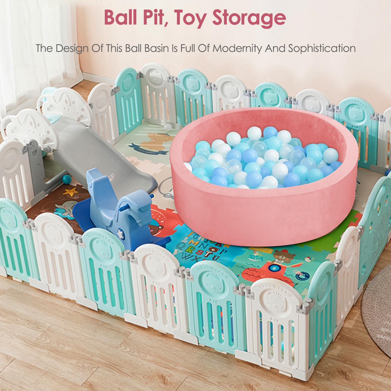 Soft Sponge Ball Pit | Kids Ball Pool | Kids Dry Pool babiesdecor.myshopify.com