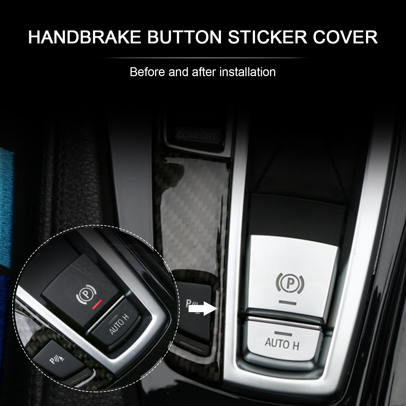 Electrical Parking&Auto Hold Cover ABS Electrical Parking Manual BrakeP Stalls & Auto Hold Button Cover Trim For BMW X3/X4/X5 F15/X6 F16 