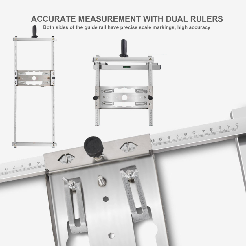 【High Quality】Stainless Steel Circular Saw Guide Rail Size Adjustable Cutting Guide Circular Saw Positioner