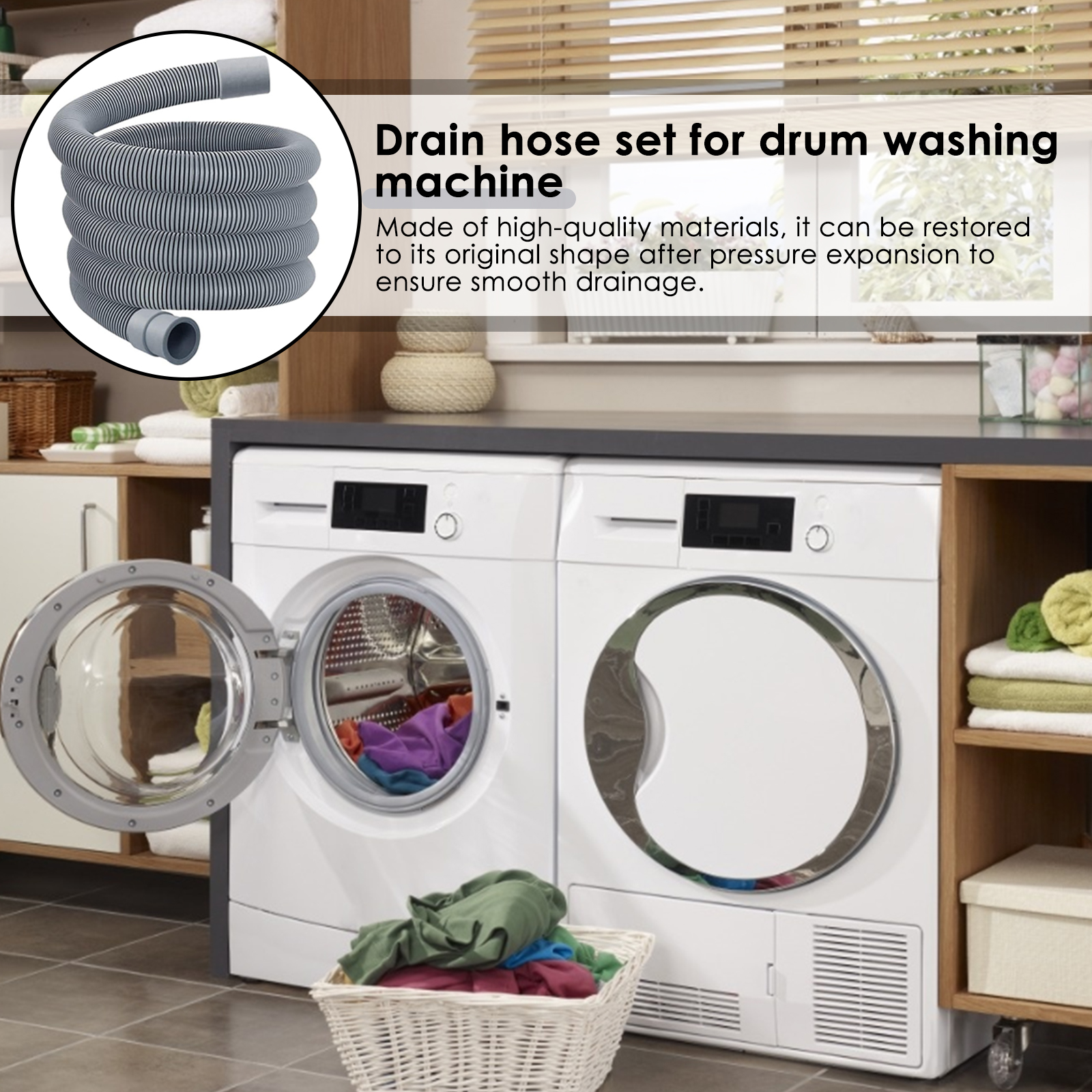 Дренажный шланг для сушилки в стиральной машине, удлинитель, шланг для  стиральной машины, соединитель для шланга посудомоечной машины, инструменты  для ...