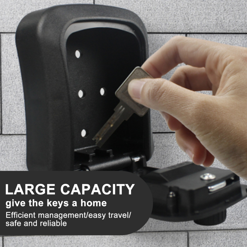 Smart Code Password Key Lock Box Storage Key Wall Mounted Key Safe Box Waterproof Outdoor Keybox 4 Digits Passwords