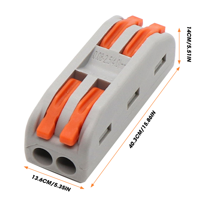 10 Pcs PCT2-2 Color Button Connector 2 In 2 Out Terminal Clip Quick Junction Box