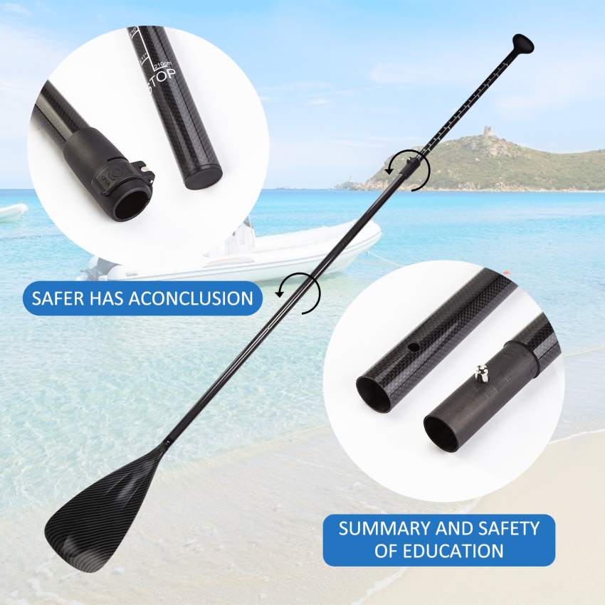 【High Quality】Three-Section SUP Carbon Fiber Propeller Paddle Kayak Paddle Paddle Single Head Paddle Carbon Fiber Paddle Surfboard Paddle ราคา 1,248 บาท*ส่งฟรี