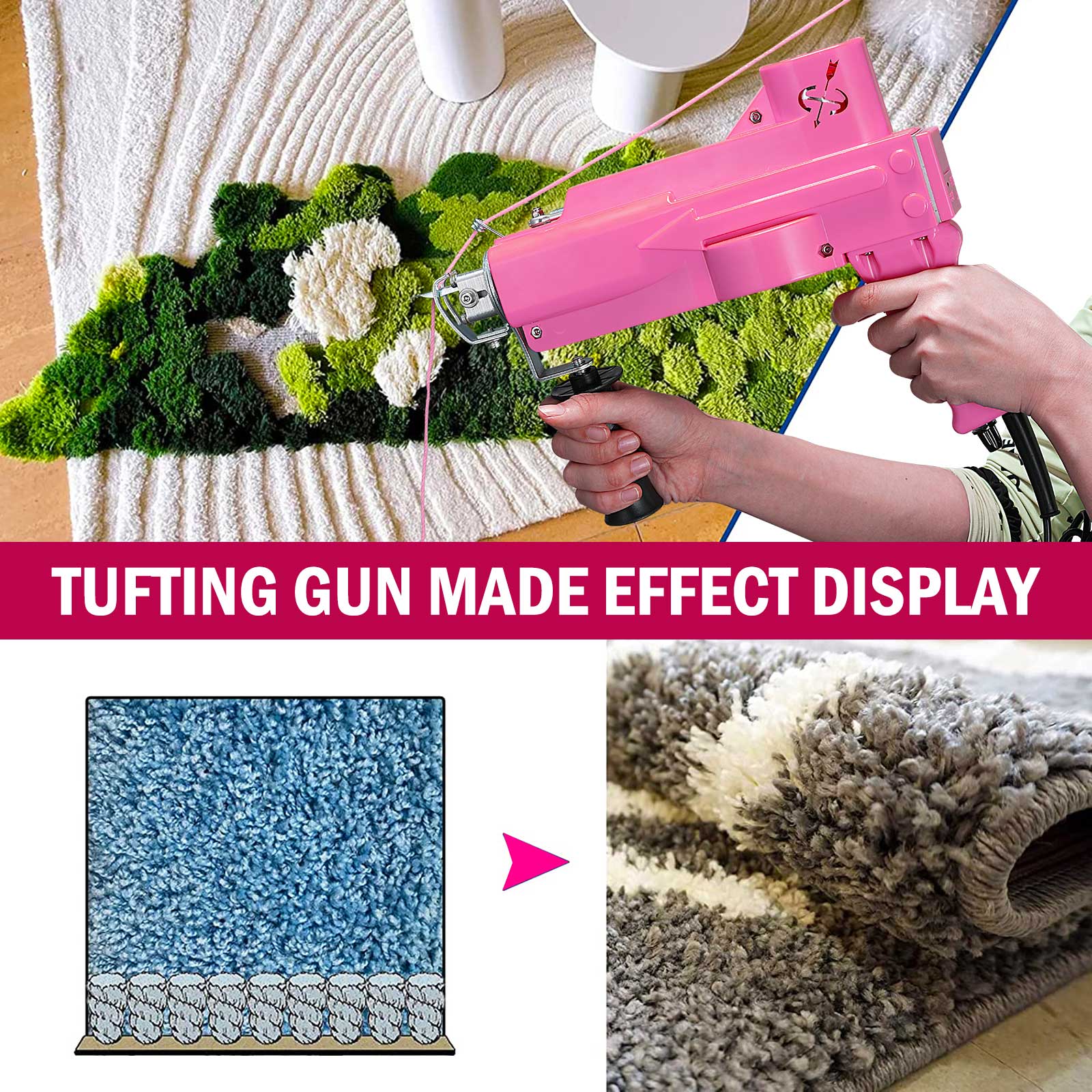 تسوق Tufting Gun 2 In 1 Upgrade Electric Tufting Gun Carpet Weaving And ...