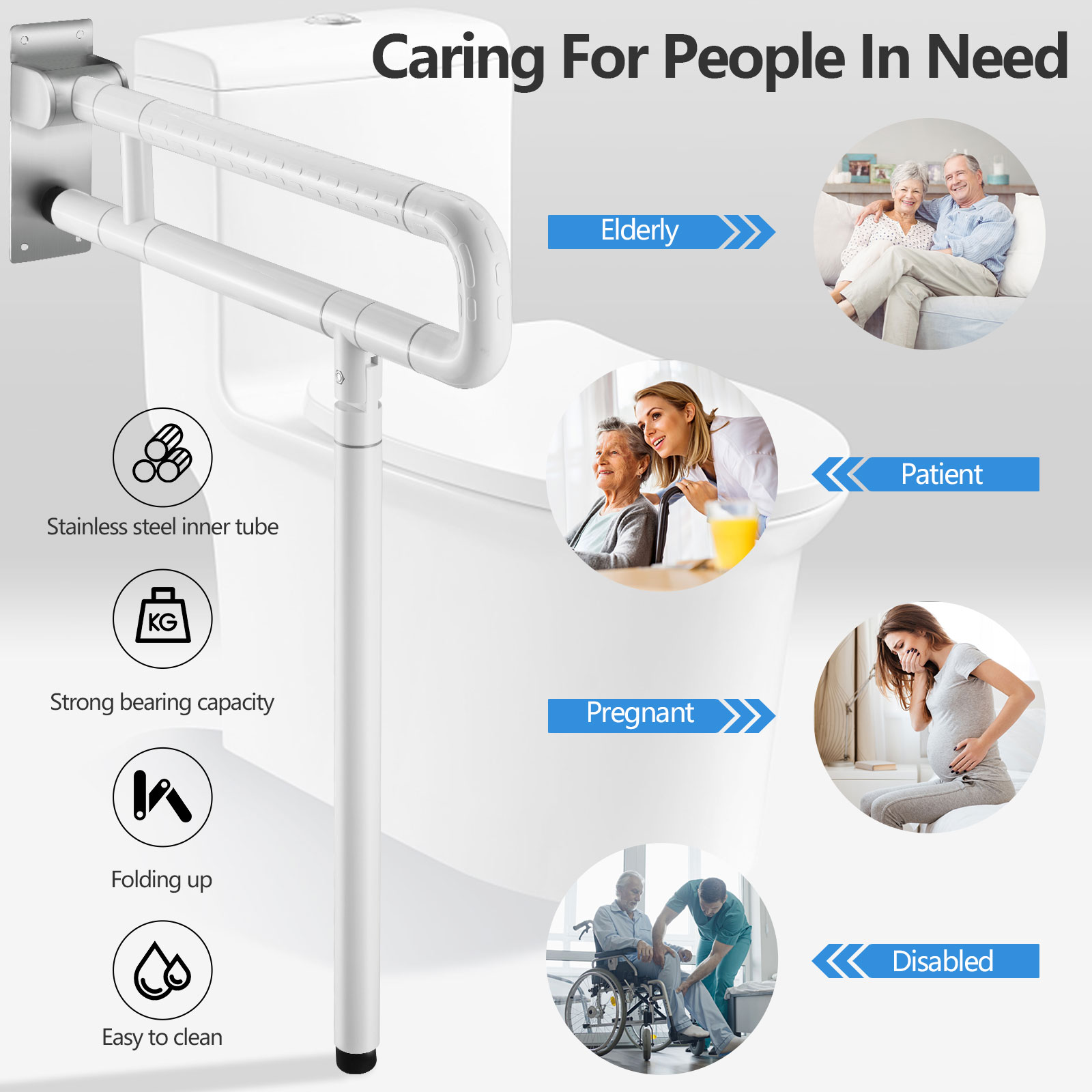 Description Picture 5 of itemStainless Steel Safety Grab Bars For Bathroom Items Shower Handle, Toilet Handle, Hand Grip, Support Rail, Bathroom Accessories