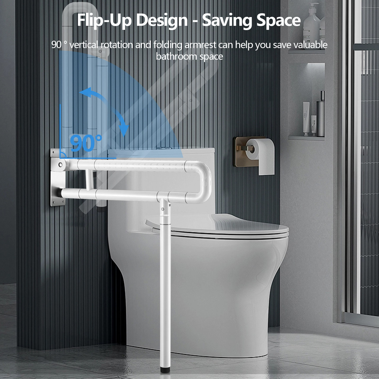 Description Picture 4 of itemStainless Steel Safety Grab Bars For Bathroom Items Shower Handle, Toilet Handle, Hand Grip, Support Rail, Bathroom Accessories