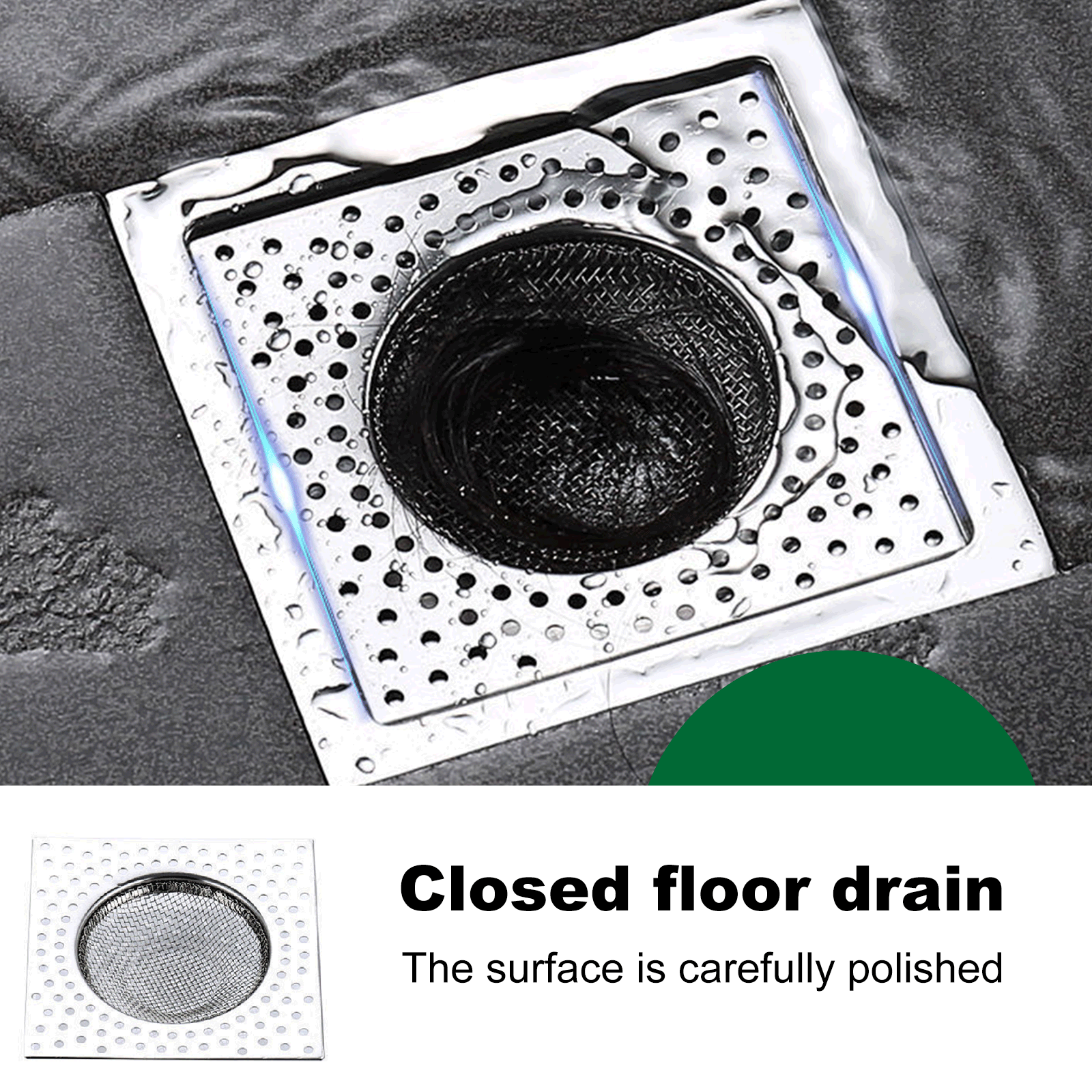 1pc Square Shower Drain, Stainless Steel Floor Drain Cover, Shower Drain  Hair Catcher, Anti-Clog Shower Drain Protector, Multifunction Drain Cover  Fil