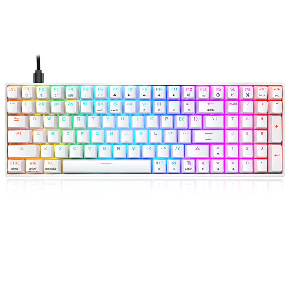 SKYloong-メカニカルキーボードキーGK96,rgb,ホットスワップ可能,充電