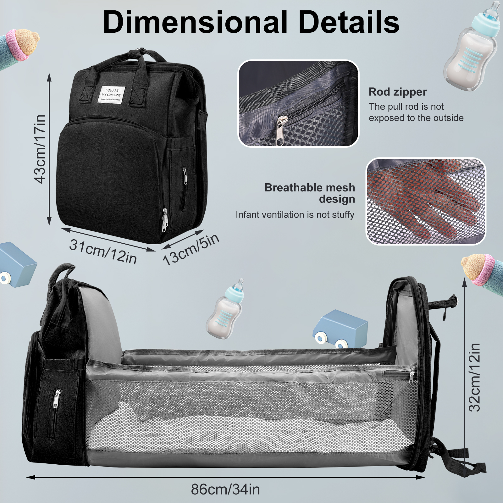 sac à dos à langer lit