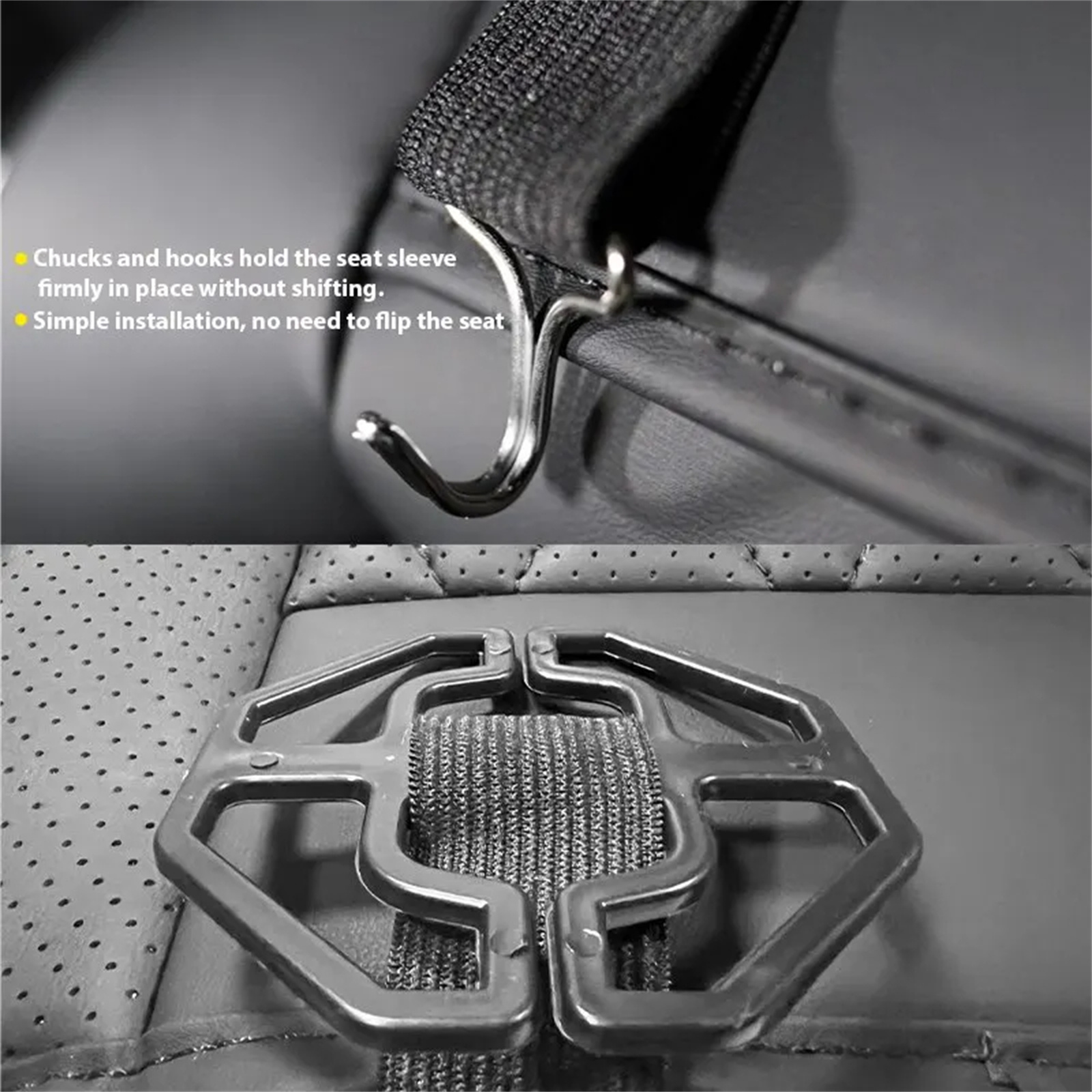 POKSRI 1P coprisedili per auto, in pelle, con cuscino, universale, semi avvolto, impermeabili, antiscivolo (Copertura inferiore singola