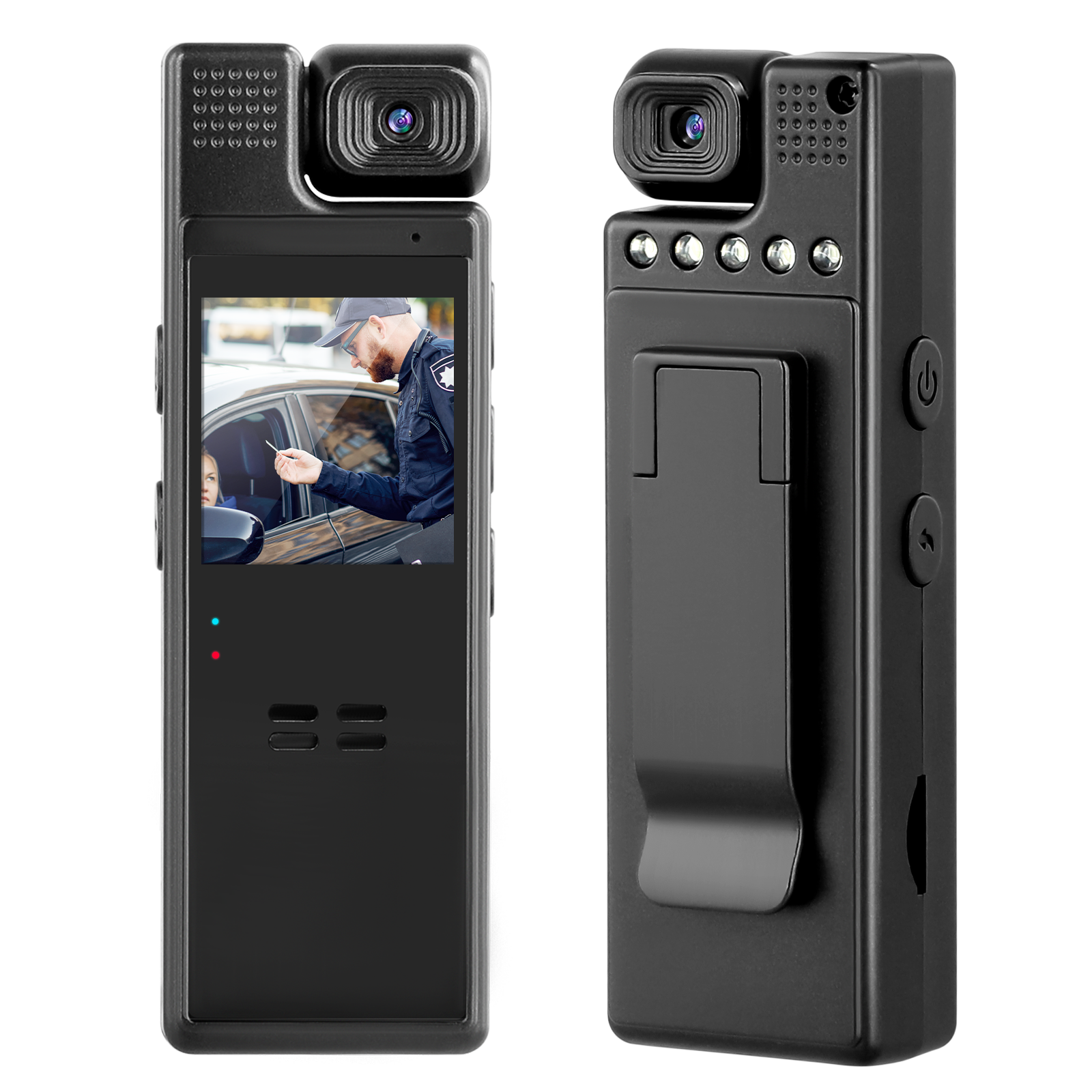 64GB Körperkamera 1080p HD mit Nachtsicht & drehbarer Linse