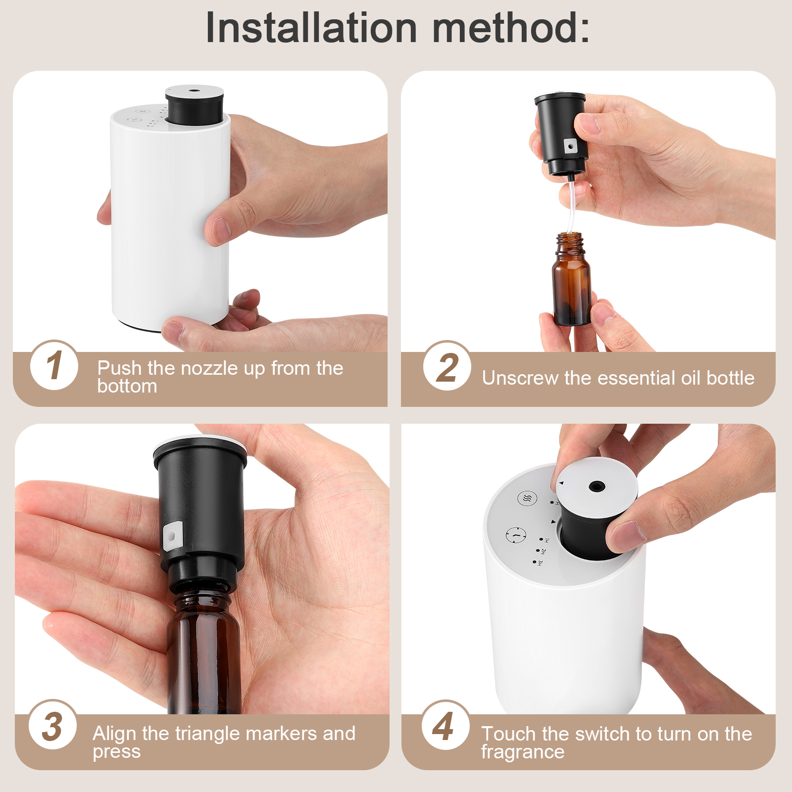 USB Waterless Essential Oil Diffuser Instruction Manual