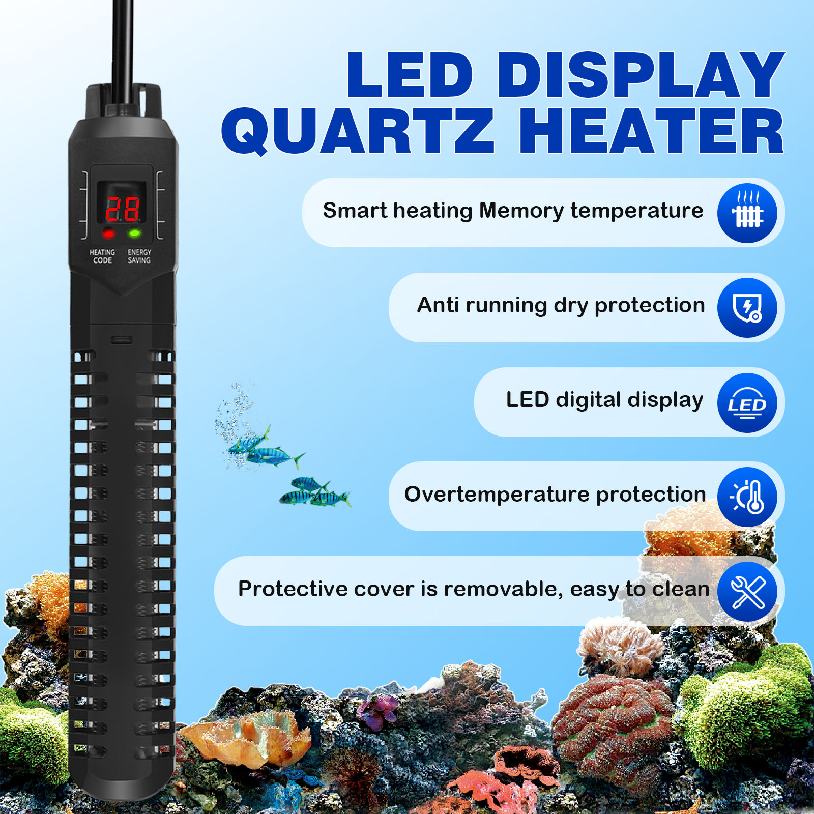 acquario riscaldatore 500W