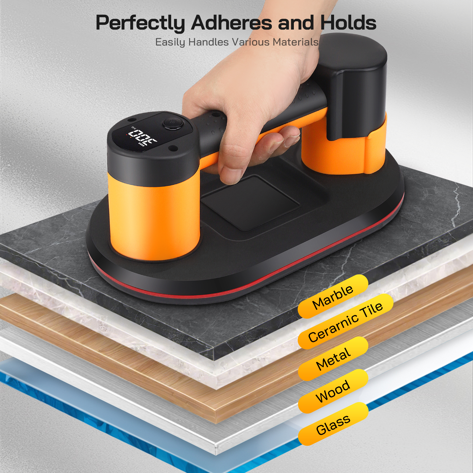 Electric Suction Lift, Vacuum Lift, Glass Vacuum, Plate Lift, Vacuum Tile Lift, Vacuum Piston, Rough And Smooth Surfaces, For Tiles, Glass, Steel - View #7