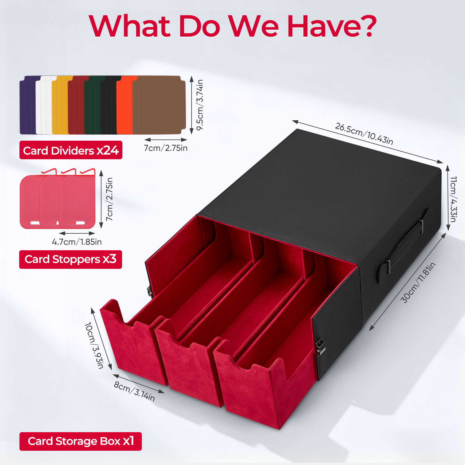 Storage Box For 2400+ Trading Cards PU Leather Commander Card Deck