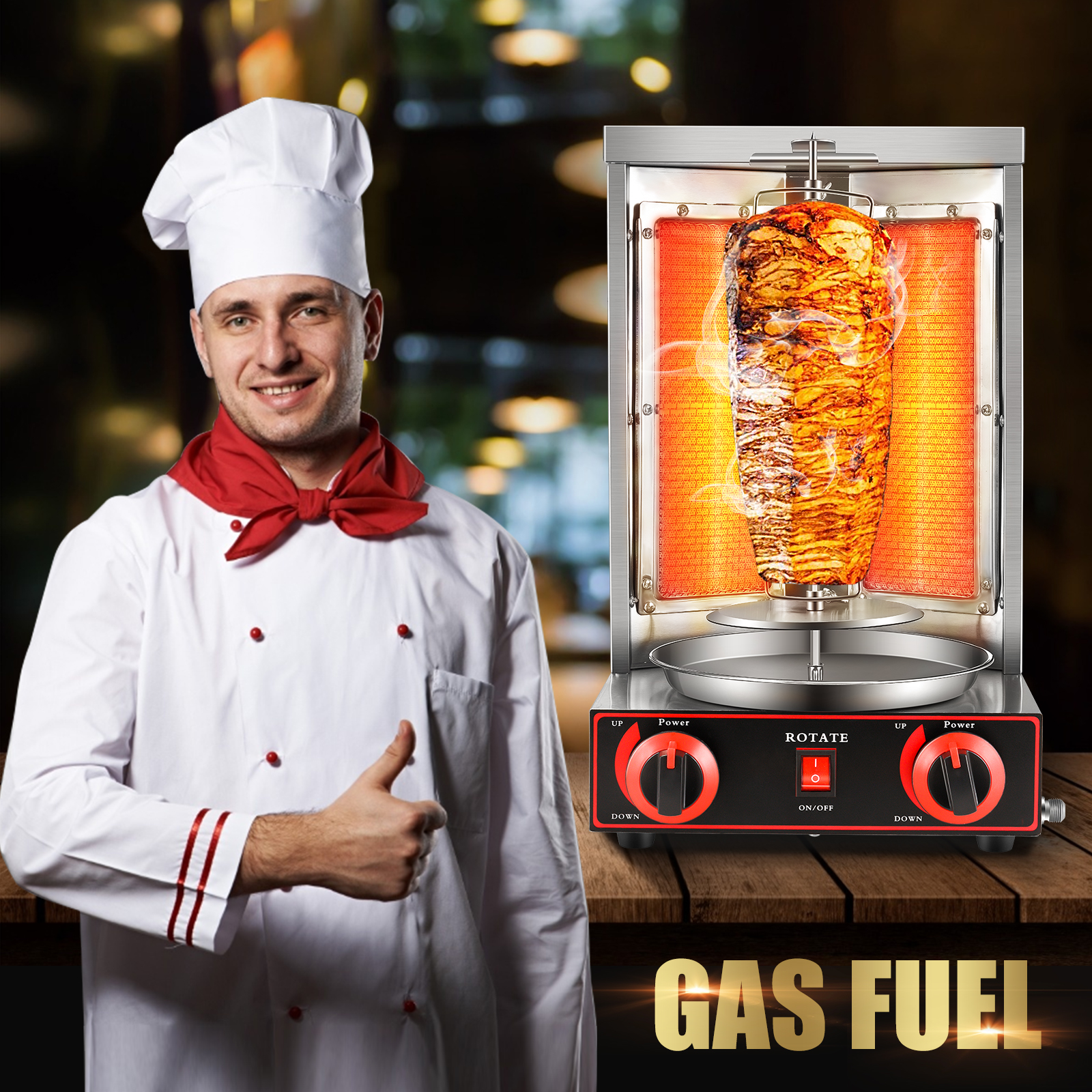 Title 8, 2 Burner Kebab Machine Electric Vertical Broile...