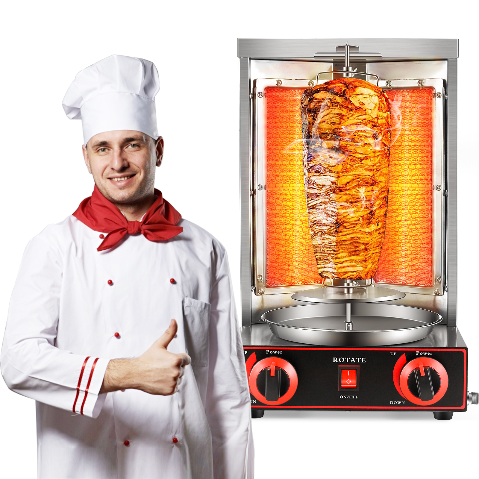 Title 7, 2 Burner Kebab Machine Electric Vertical Broile...