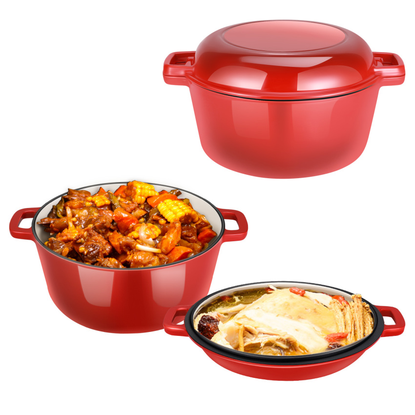 Victoria 6-Quart Cast Iron Dutch Oven with Lid and Dual Loop Handles