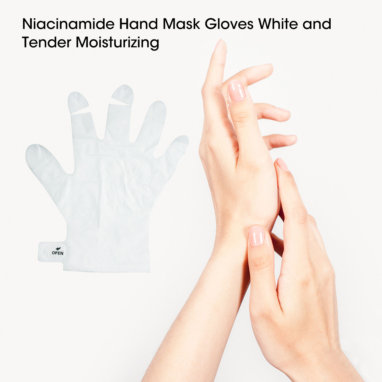 1Pair Nicotinamide Hand Mask Gloves Exfoliating Nourishing Moisturizing Whitening Anti-Drying Hands Spa Remove Dead Skin Hand