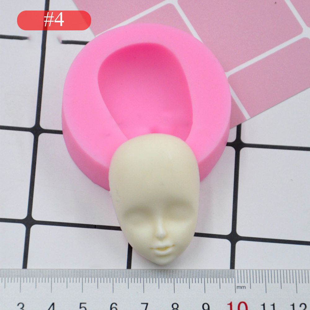 Description Picture 5 of item3D Girl Princess Face Lady Head Cake Mold Doll Head Cake Chocolate DIY Decor Silicone Cute Doll Face Stampo Per Fondente