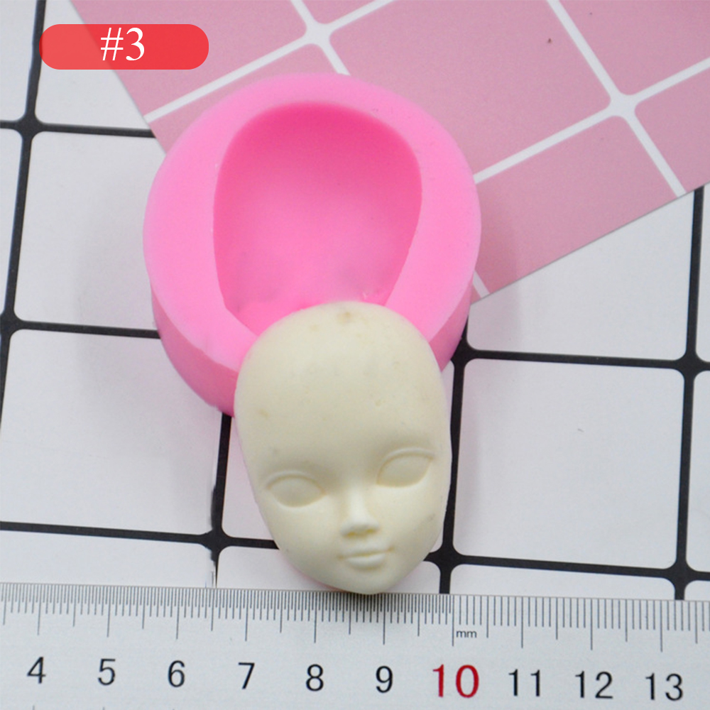Description Picture 4 of item3D Girl Princess Face Lady Head Cake Mold Doll Head Cake Chocolate DIY Decor Silicone Cute Doll Face Stampo Per Fondente