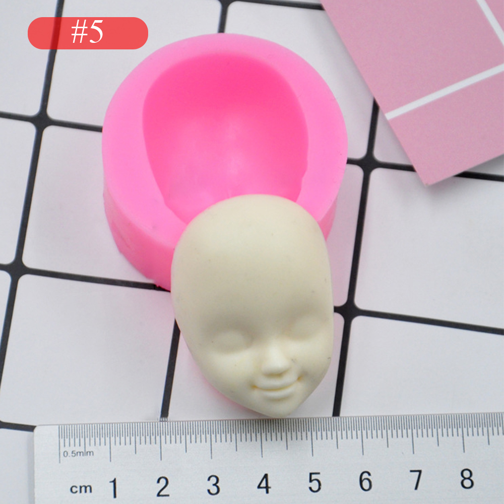 Description Picture 6 of item3D Girl Princess Face Lady Head Cake Mold Doll Head Cake Chocolate DIY Decor Silicone Cute Doll Face Stampo Per Fondente