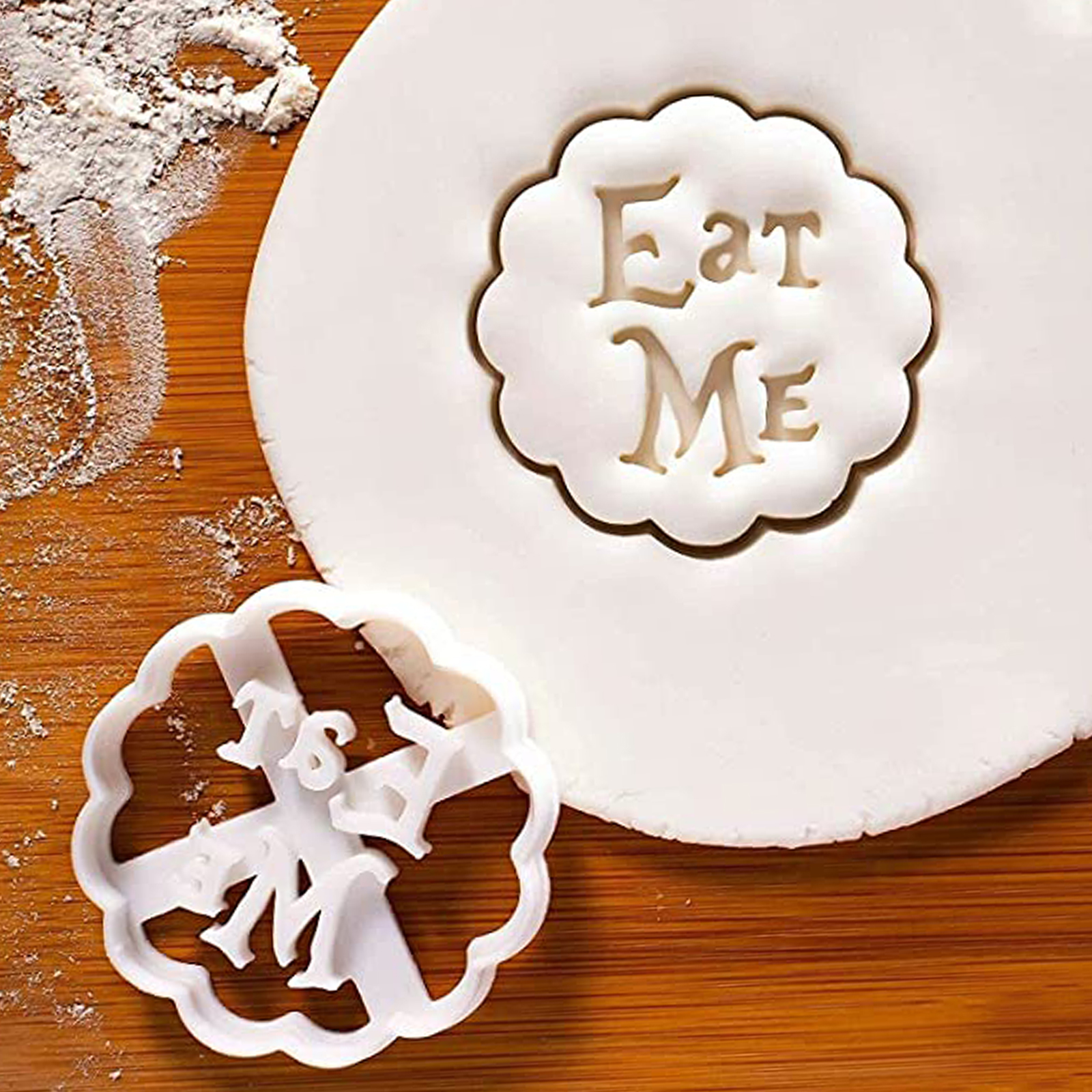 Eat Me Cookie Cutter Cookie Mold Cutter Handmade Biscuit Press Stamp Embosser Pasty Cake Sugar DIY Baking Tools Accessories