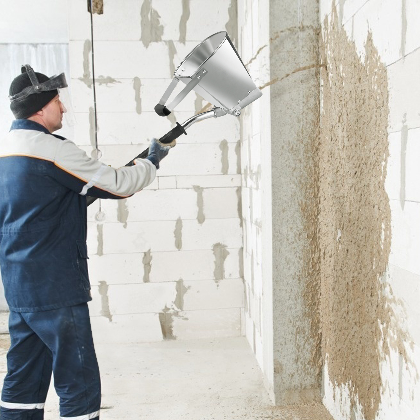 Nombre 15, Pistola de pulverização de argamassa parede estuque pá funil concha cimento argamassa pulverizador arma gesso teto pintura concreto pulverizador ferramenta