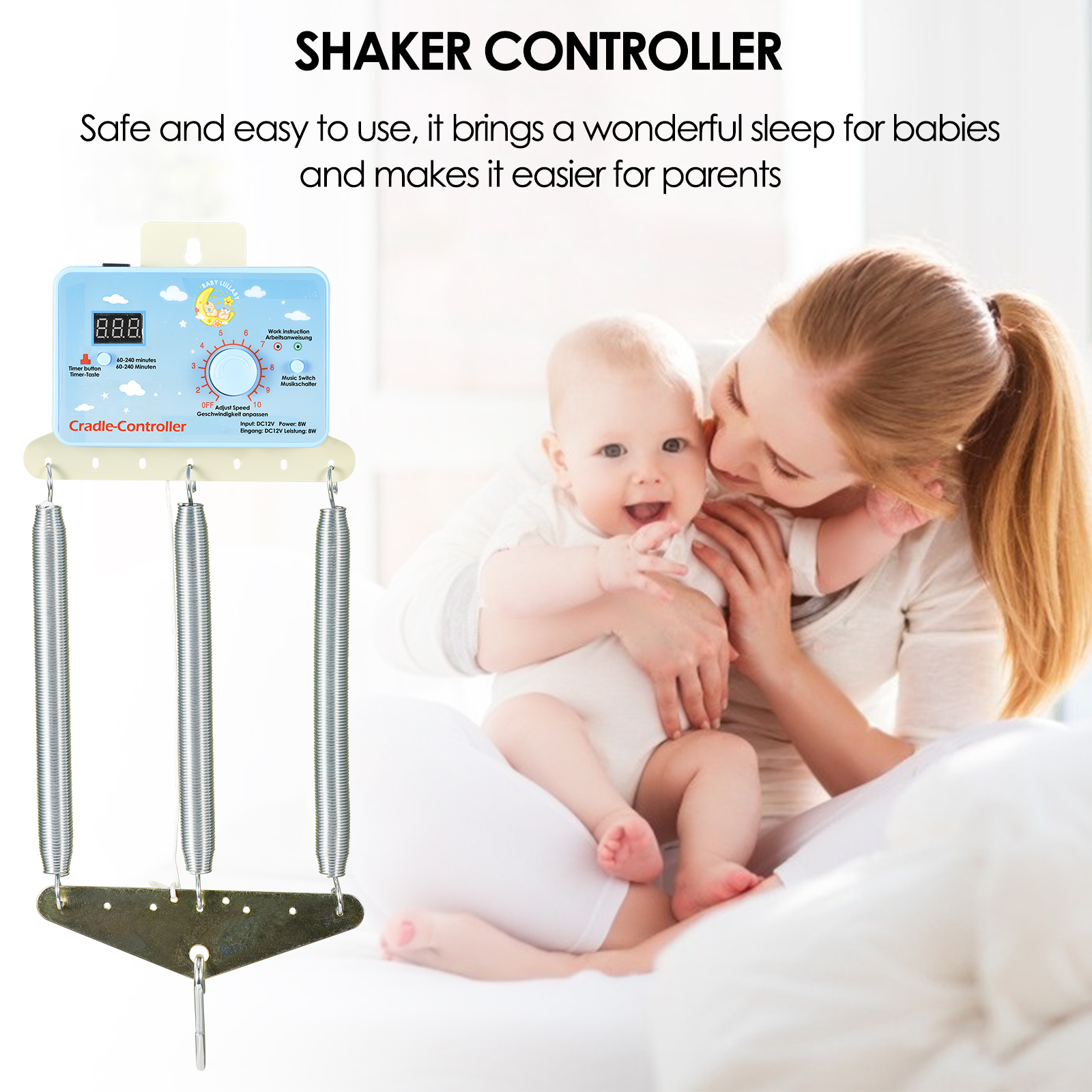 S-y608 Smart Electric Baby Rocker. Control babies