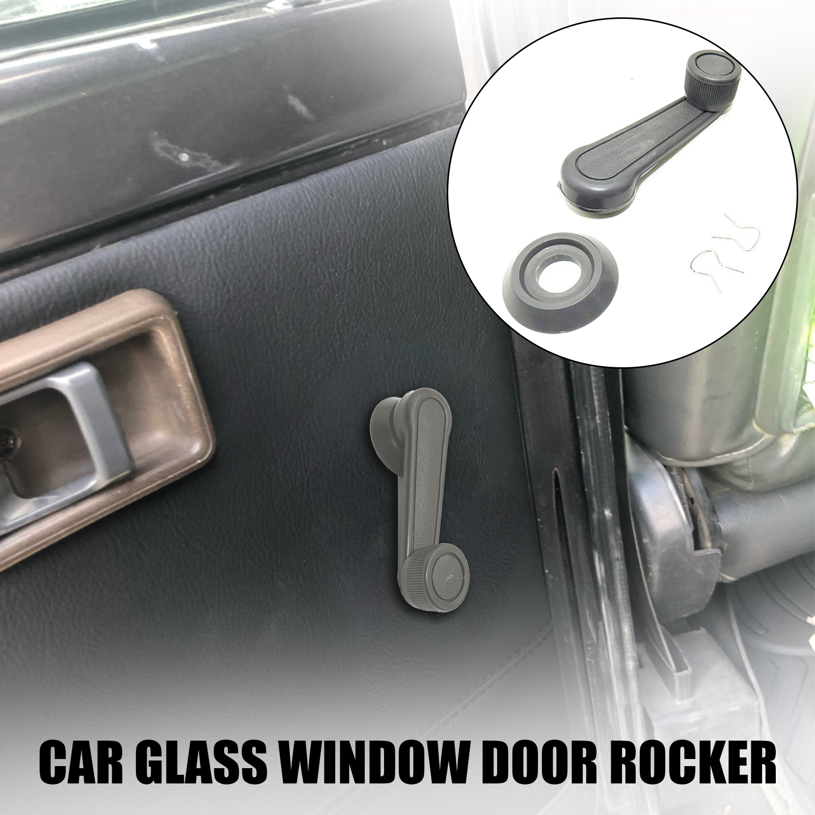 2 Pieces Black Plastic Universal Window Winders Cranks Handle Lever for Car Auto 