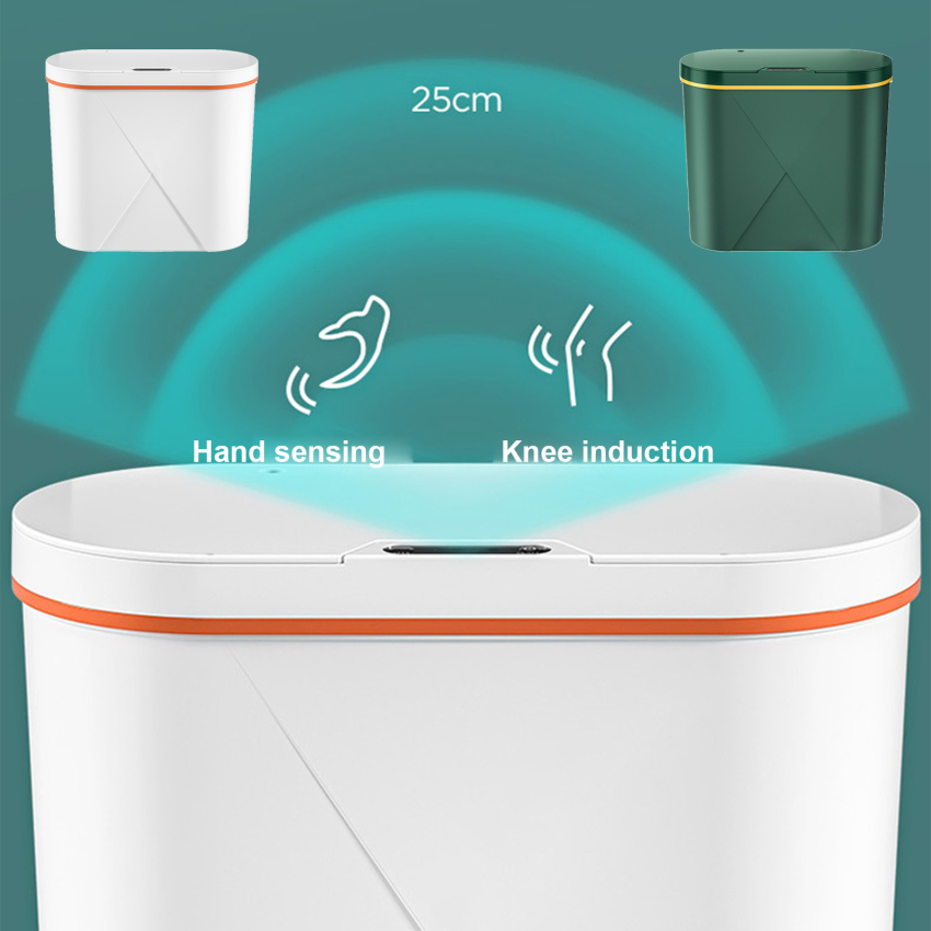 16L Intelligent Trash Can Smart Sensor Dustbin Electric Automatic Rubbish Can USB Waterproof Dustbin Home Induction Garbage Bin