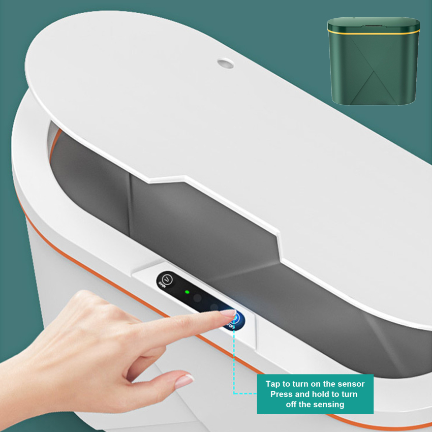 16L Intelligent Trash Can Smart Sensor Dustbin Electric Automatic Rubbish Can USB Waterproof Dustbin Home Induction Garbage Bin