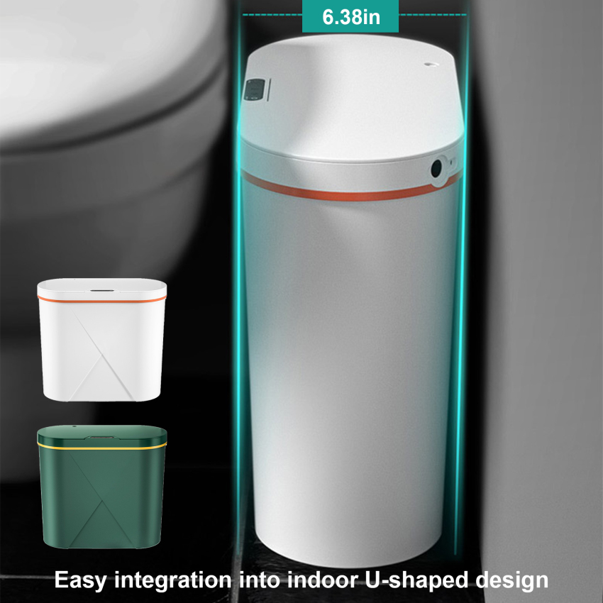16L Intelligent Trash Can Smart Sensor Dustbin Electric Automatic Rubbish Can USB Waterproof Dustbin Home Induction Garbage Bin