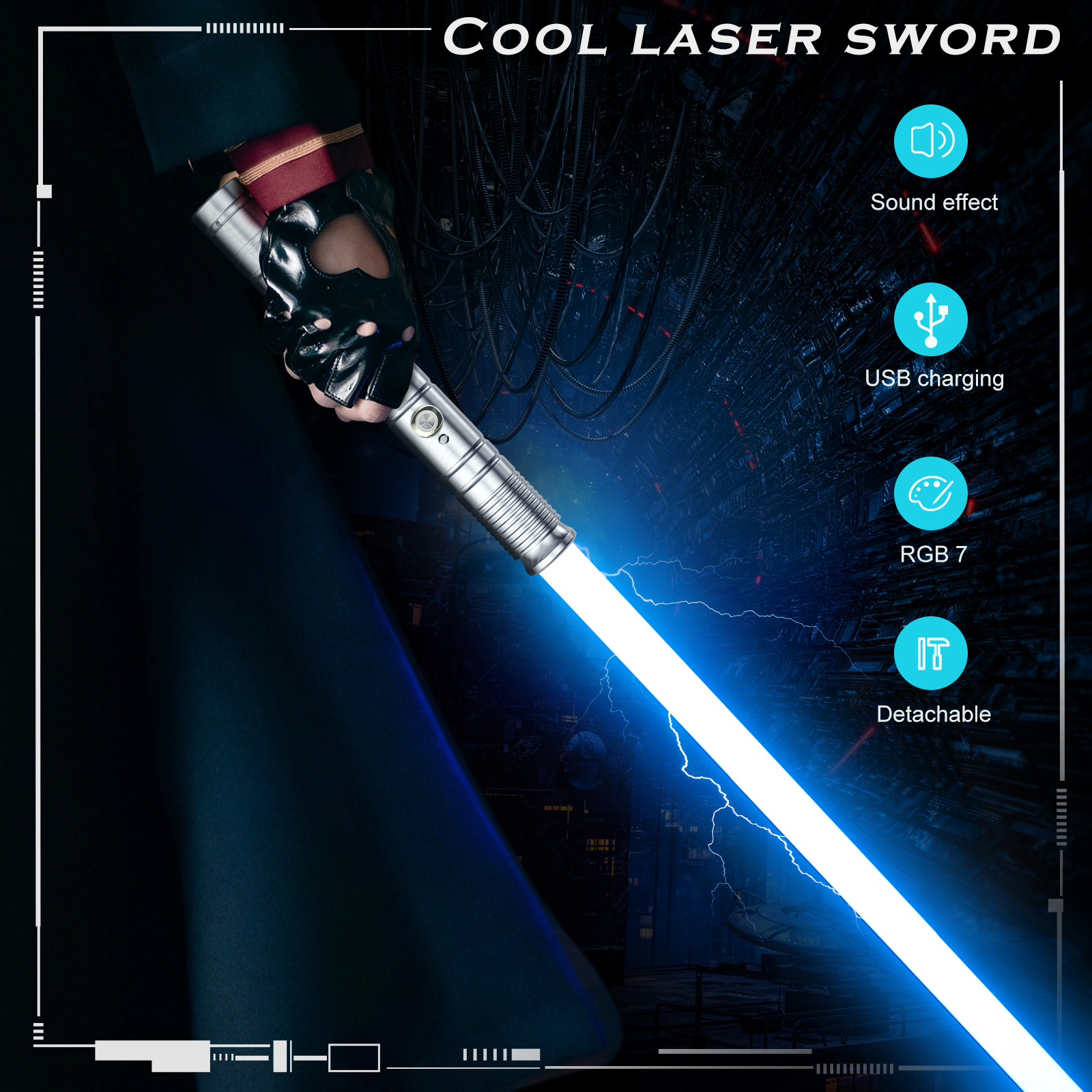 Tanie RGB Metal Lightsaber 7 kolory laserowy miecz Zabawki Cosplay… sklep internetowy