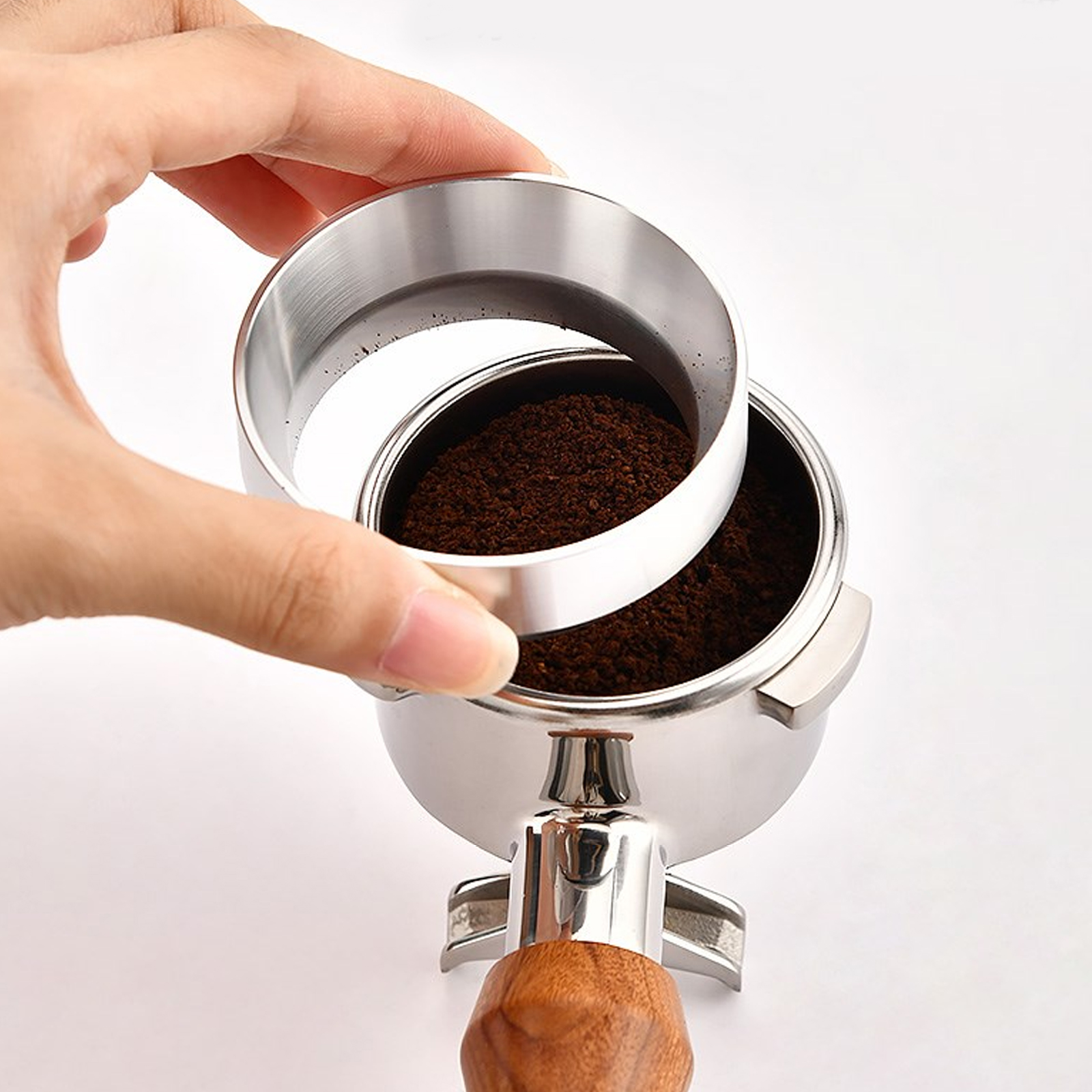 Entonnoir Doseur 54 Mm Pour Espresso - Acier Inoxydable 304, Magnétique, Compatible Portafiltres 54 Mm, Facile à Nettoyer