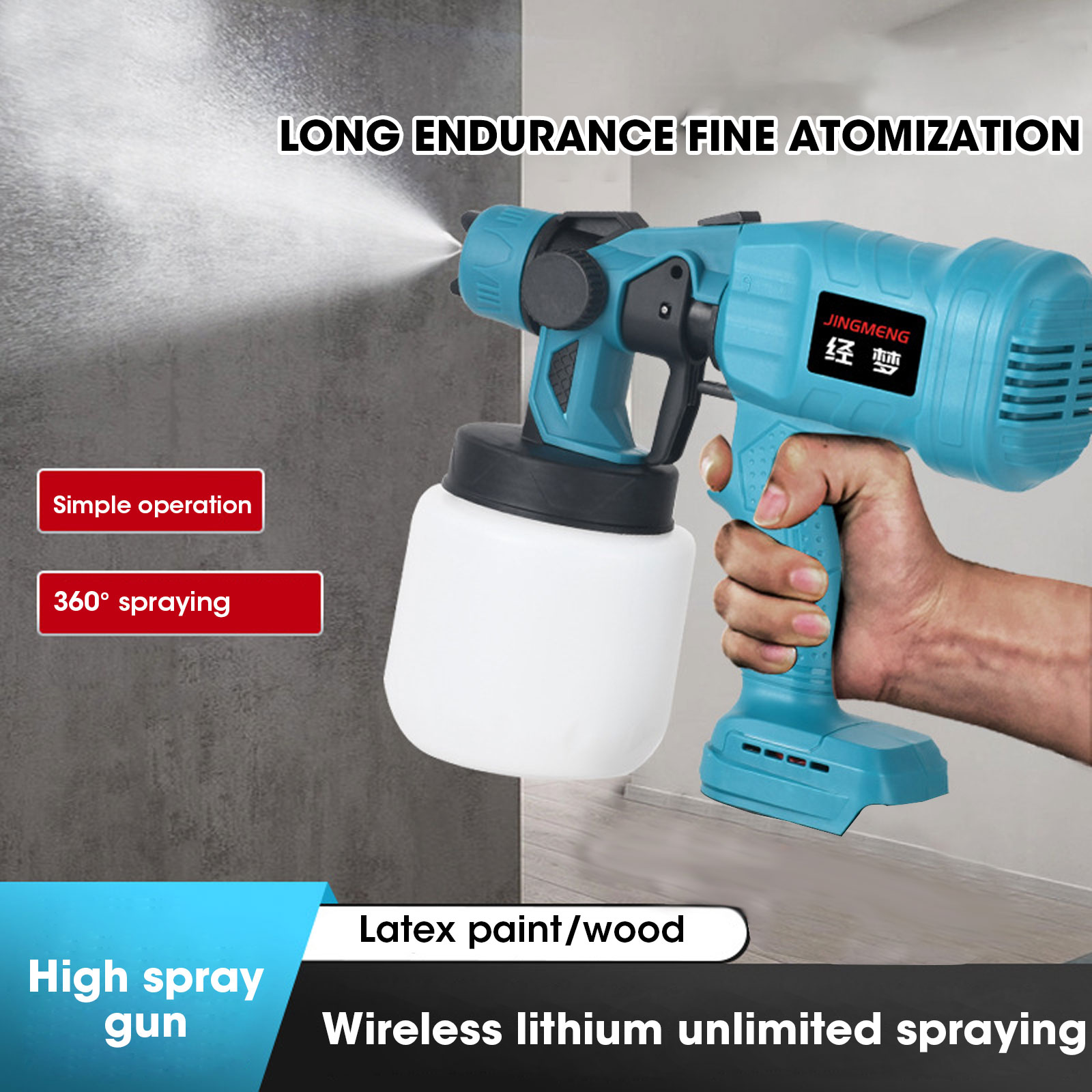 Title 9, 800ML Electric Spray Gun Cordless Paint Sprayer...