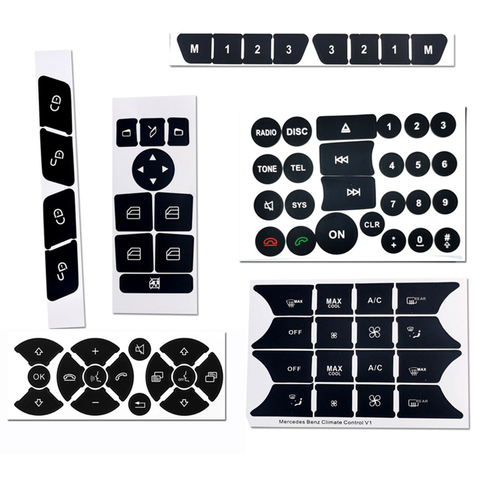 Car Button Labels Car Button Repair Decal Kit Instruction Manual